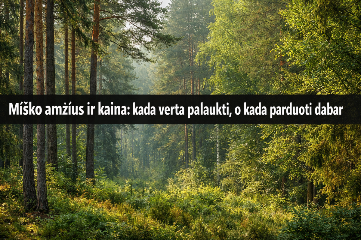 Miško amžius ir kaina